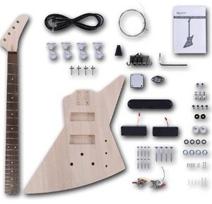 lot 63368 image: Leo Jaymz DIY Electric Bass Guitar Kits - Mahogany Body, Maple Neck and Rosewood Fingerboard - Fully Components Included (AX)
