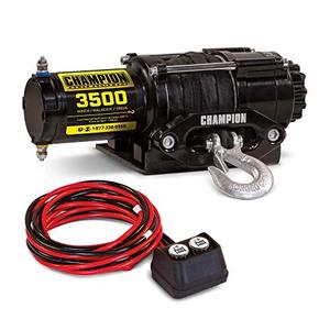 lot 63383 image: Champion Power Equipment-100428 ATVUTV Synthetic Rope Winch Kit, 3500-lb.