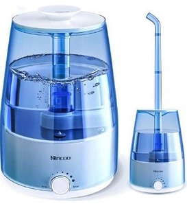 lot 63407 image: Hincoo Cool Mist Humidifiers for Large Room (4L), Top Fill Ultrasonic Humidifiers for Bedroom Quiet with Essential Oil Diffuser, Plant Humidifiers with Featured Extension Tube, Auto-Shut Off