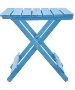 lot 63419 image: Mederla Folding Outdoor Side Table, Canadian Yellow Cedar Wood End Tables for Patio, Backyard, Deck, Pool, Indoor Outdoor Companion