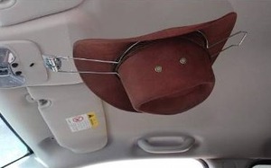 lot 63425 image: GEEDAR Cowboy Hat Rack for Trunk, Cowboy Hat Holder for Car, Saver Hat Clip for Western Hats Sliver