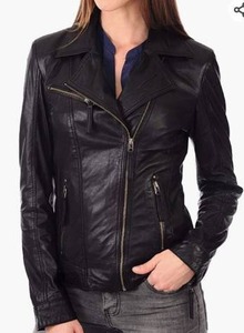 lot 63431 image: KYZER KRAFT Womens Leather Jacket Bomber Motorcycle Biker Real Lambskin Leather Jacket for Womens Small