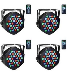 lot 63433 image: Par Lighting for Stage, 36x1W LED RGB 7 Channel with Remote for DJ KTV Disco Party (4 PCS