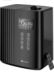 lot 63434 image: Elechomes SH8830 Humidifier, 6.5L(1.72Gal) Top Fill Warm and Cool Mist Humidifiers for Bedroom with Remote Control, 700 mlh Max, Auto & Sleep Mode, 360° Nozzle, Auto Shut-Off, Black