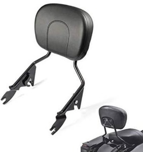 lot 63438 image: PBYMT Detachable Sissy Bar Passenger Rear Backrest Pad Compatible for Harley Davidson Touring Street Glide Road King Electra Glide 2009-2022 (Black)