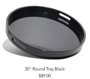lot 63440 image: Beau & Miel Modern & Contemporary Decorative Tray Black 20