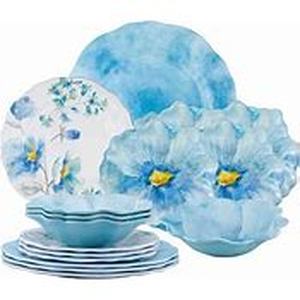 lot 63233 image: UPware 16-Piece Sky Blue Melamine Dinnerware Set