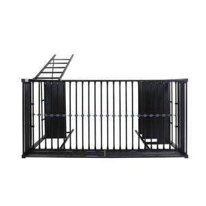 lot 35000 image: Twin Fortress Gaming Bunk Bed with Built-in Desk and Shelving Black - X Rocker 2 boxes