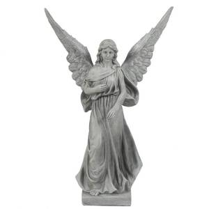 lot 35032 image: Gray MgO Peaceful Angel Garden Statue