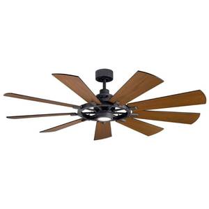 lot 35073 image: Kichler 300265 Kichler 300265 Gentry 65 9 Blade Indoor  Outdoor Dc Motor Ceiling Fan
