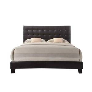 lot 35077 image: ACME Masate Upholstered Queen Bed, Espresso missing 1 leg