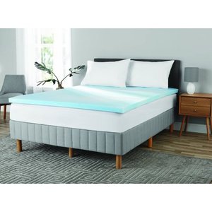lot 35094 image: Mainstays 2 inch Gel Infused Memory Foam Mattress Topper, Twin