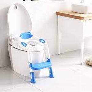 lot 35011 image: skyroku potty training seat with slip pads ladder blue