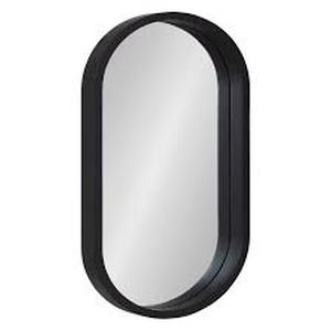 lot 35031 image: Kate and laurel Travis capsule frame black mirror oval not broken