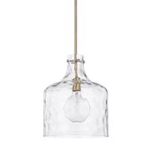 lot 35040 image: homepage lighting 1 light water glass shade haning light black and clear