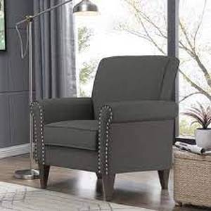 lot 35056 image: copper Grove Herve arm chair taupe grey