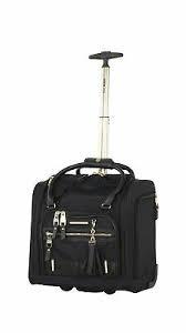 lot 35059 image: Steve Madden Luggage Wheeled Suitcase Under Seat Bag (peek-a-boo Black)