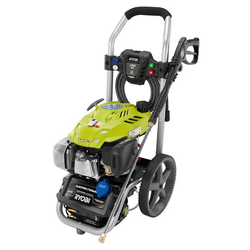 lot 2160 image: Ryobi 3100 PSI Subaru Electric Start Motor Pressure Washer