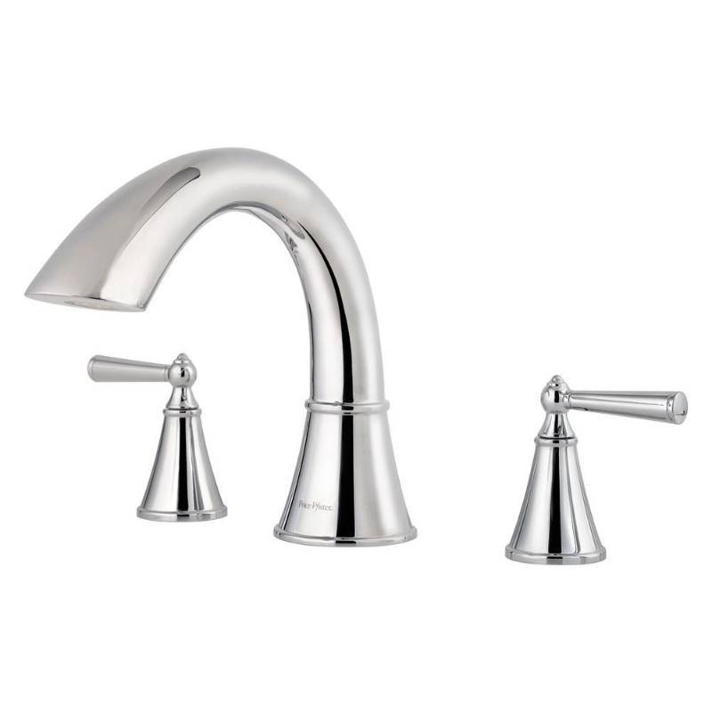 lot 2452 image: Pfister Saxton High Arc Deck Mount Roman Faucet Trim Kit