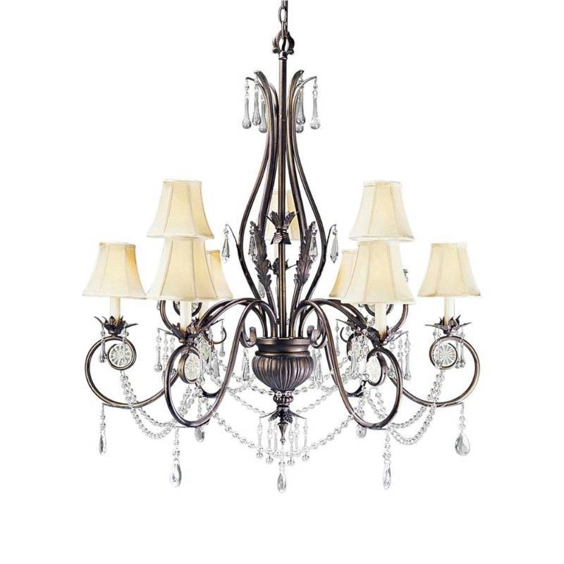 lot 2629 image: World Imports 9 Light Chandelier