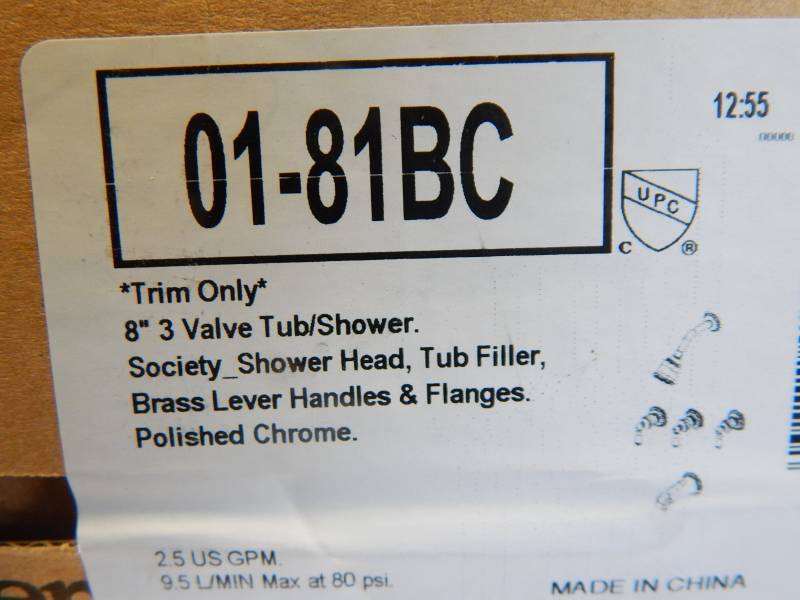 lot 2479 image: Pfister Tub and Shower Trim Kit Factory Sealed