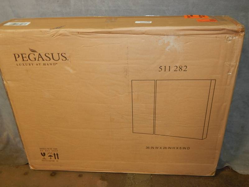 lot 2552 image: Pegasus Bi View Beveled Mirror Medicine Cabinet