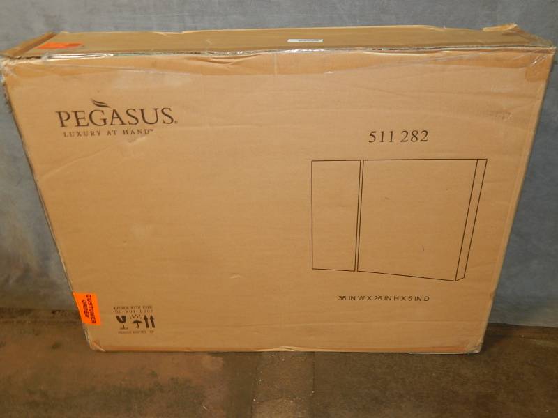 lot 2553 image: Pegasus Bi View Beveled Mirror Medicine Cabinet