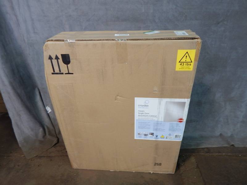 lot 2556 image: Croydex Haven Single Door Aluminum Cabinet