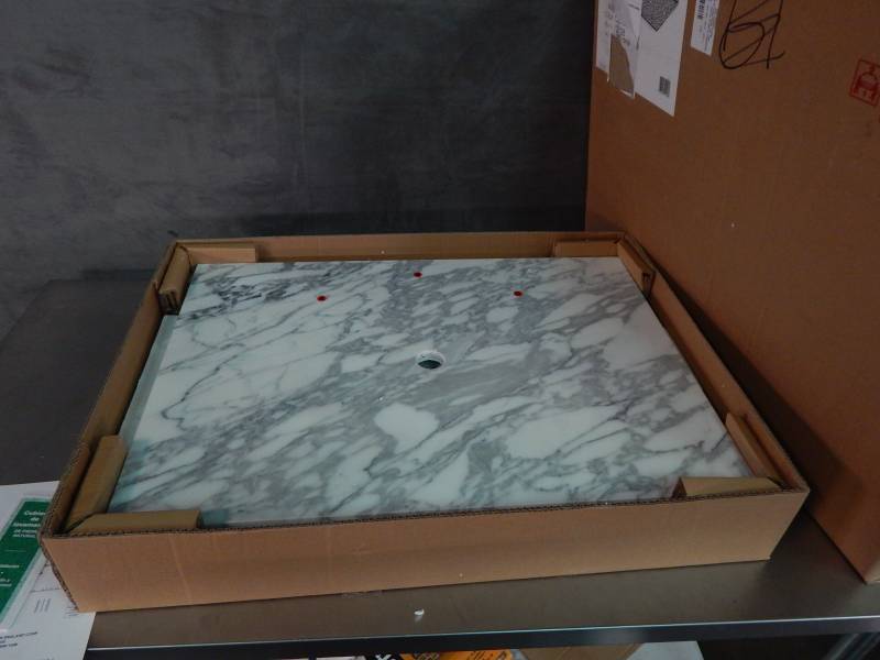 lot 2585 image: 31 Vanity Top With Backsplash