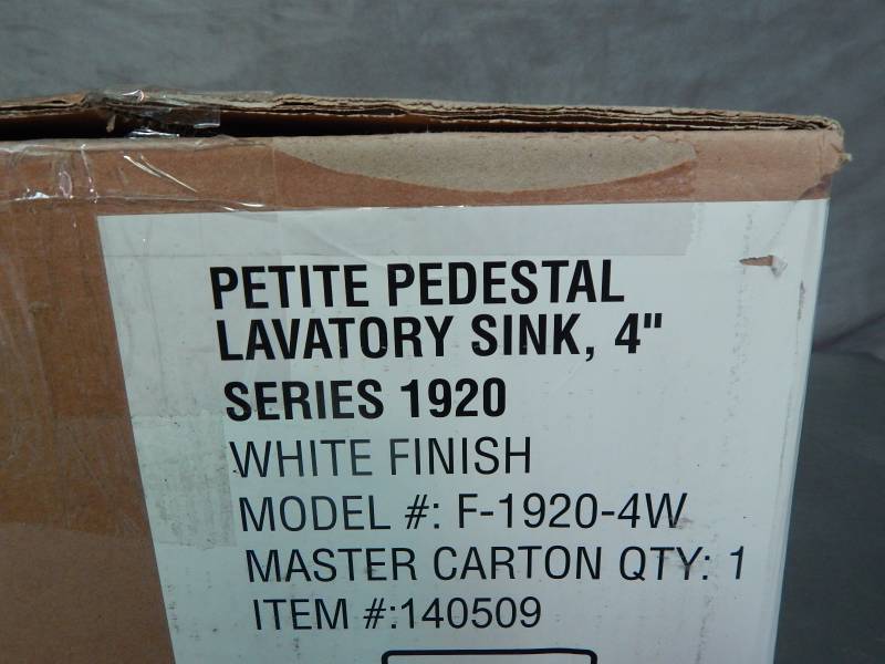 lot 2605 image: Petite Pedestal Lavatory Legs and Sink