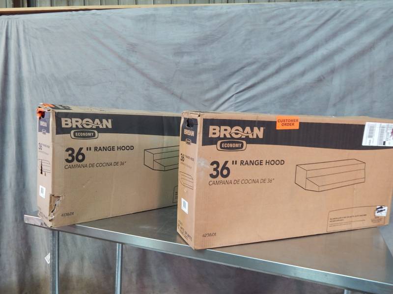 lot 2628 image: Lot of 2 36 Broan Range Hoods