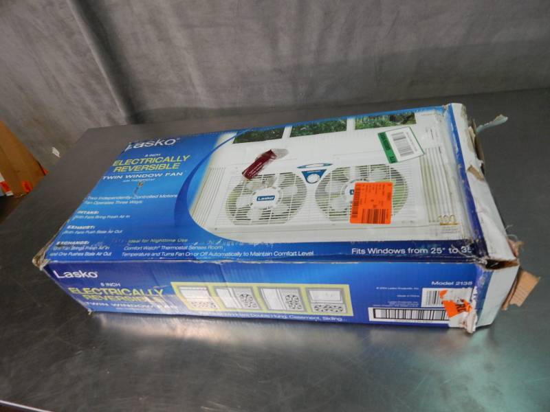 lot 2716 image: Lasko Twin Window Fan