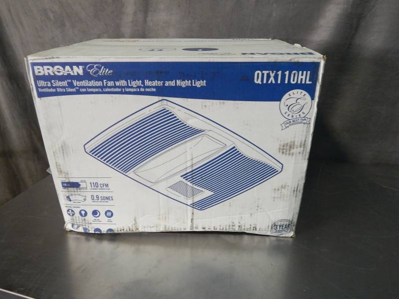 lot 2764 image: Broan Ultra Silent Ventilation Fan With Light heat and Night Light