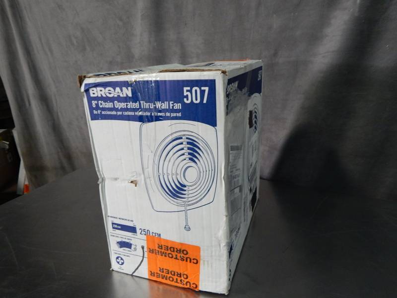 lot 2776 image: Broan Chain Operated Thru Wall Fan