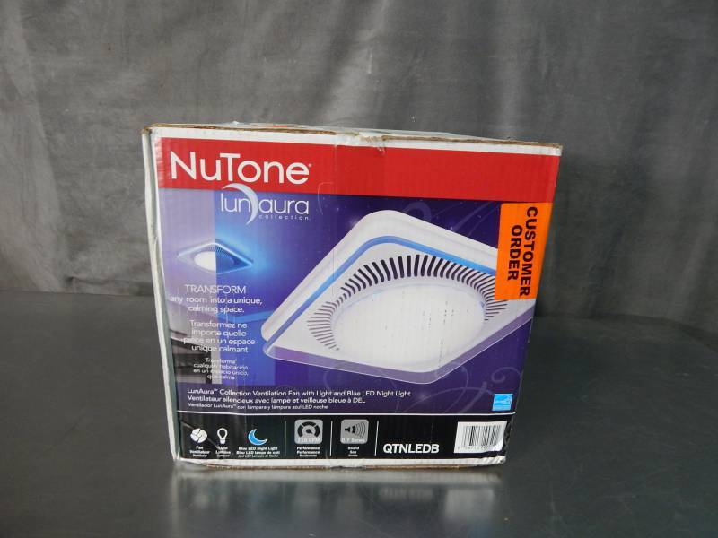 lot 2781 image: Nutone Lunaura Ventilation Fan Light and Blue LED Night Light