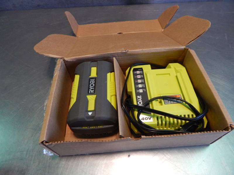 lot 2198 image: Ryobi 40v Lithium Battery and Charger
