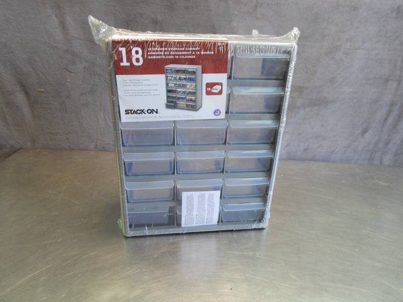 lot 2243 image: Stackon 18 Drawer Storage Organizer