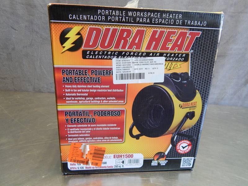 lot 2245 image: Dura Heat Portable Workspacke Heater Factory Sealed