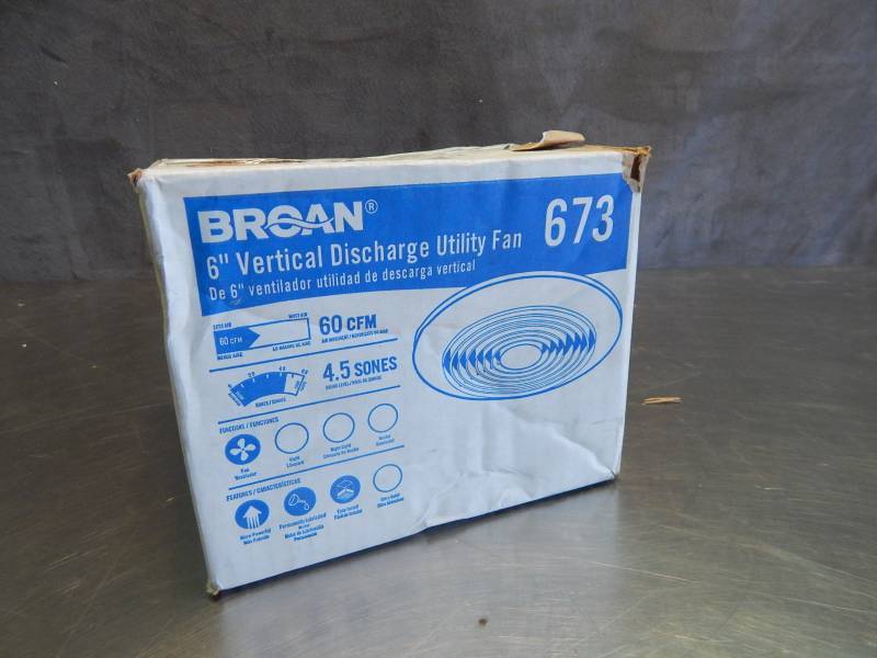 lot 2263 image: Broan 6 Vertical Discharge Utility Fan