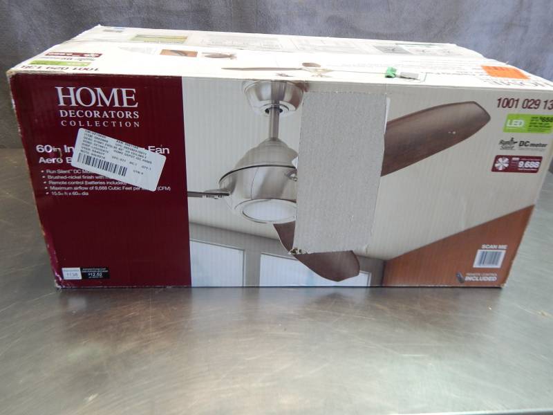 lot 2284 image: Home Decorators Collection Aero Breeze LED 60 Indoor Ceiling Fan