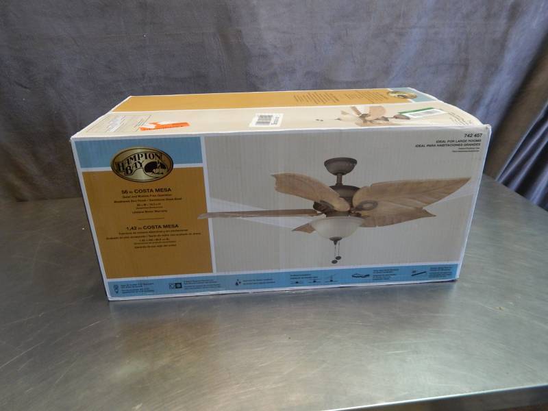 lot 2286 image: Hampton Bay Costa Mesa 56 Ceiling Fan Factory Sealed