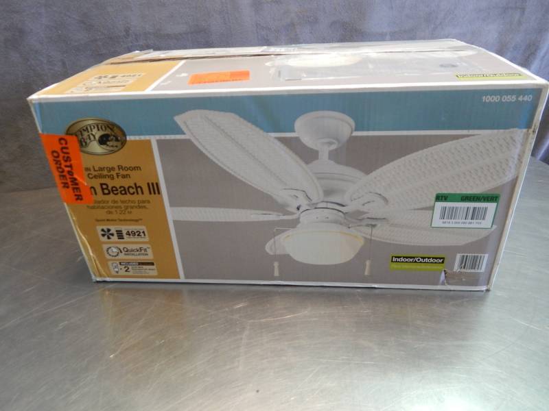 lot 2290 image: Hampton Bay Palm Beach III 48 Large Room Indoor Outdoor Ceiling Fan