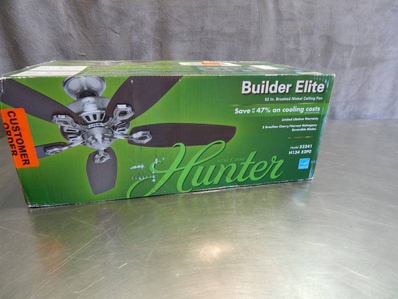 lot 2299 image: Hunter Builder Elite 52 Ceiling Fan Factory Sealed