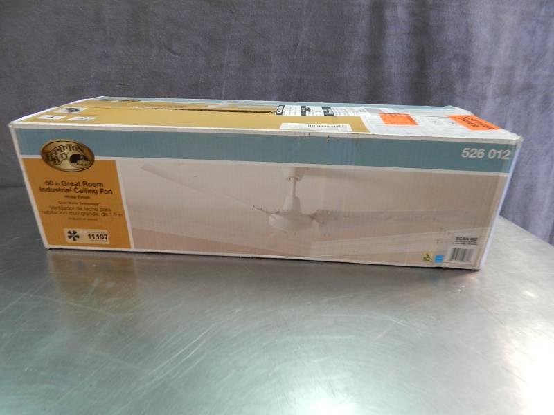 lot 2309 image: Hampton Bay 60 Industrial Ceiling Fan Factory Sealed