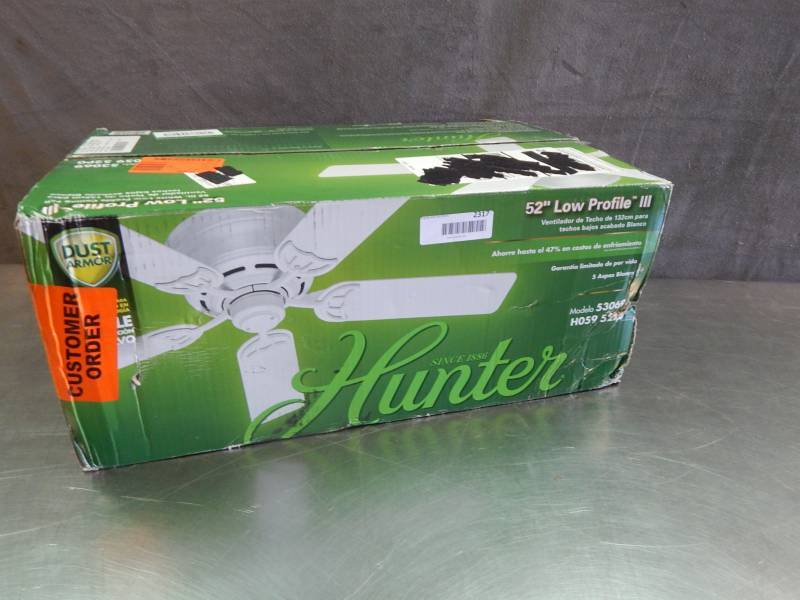 lot 2317 image: Hunter Low Profile IV 52 Ceiling Fan