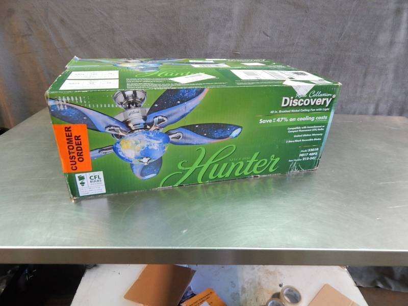lot 2318 image: Hunter Discovery 48 Ceiling Fan Factory Sealed