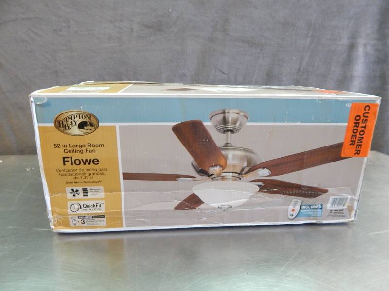 lot 2322 image: Hampton Bay Flowe 52 Large Room Ceiling Fan