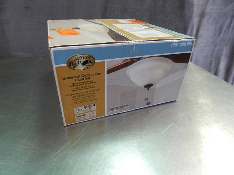 lot 2337 image: Hampton Bay Universal Ceiling Fan Light Kit