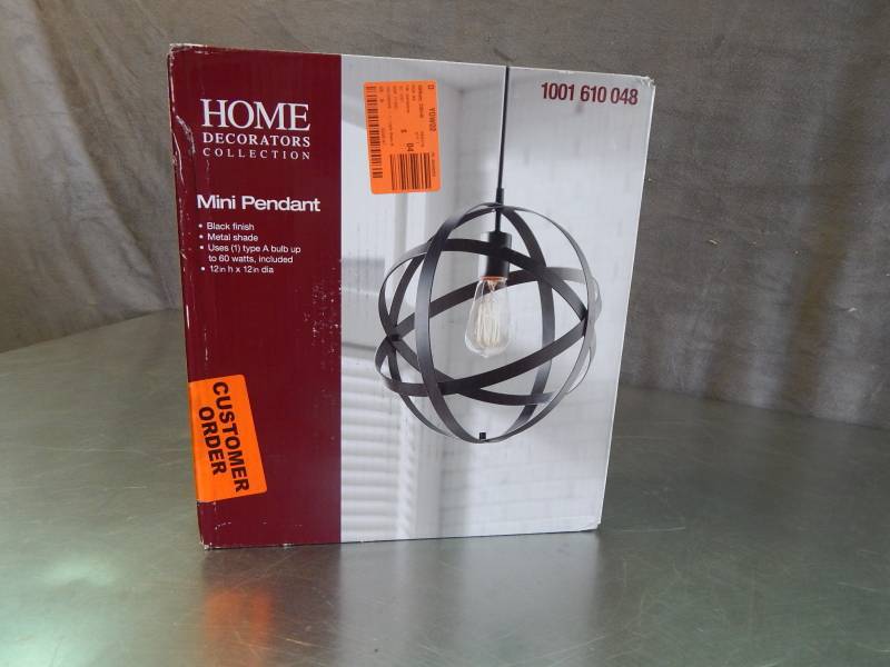 lot 2382 image: Home Decorators Collection Mini Pendant Fixture