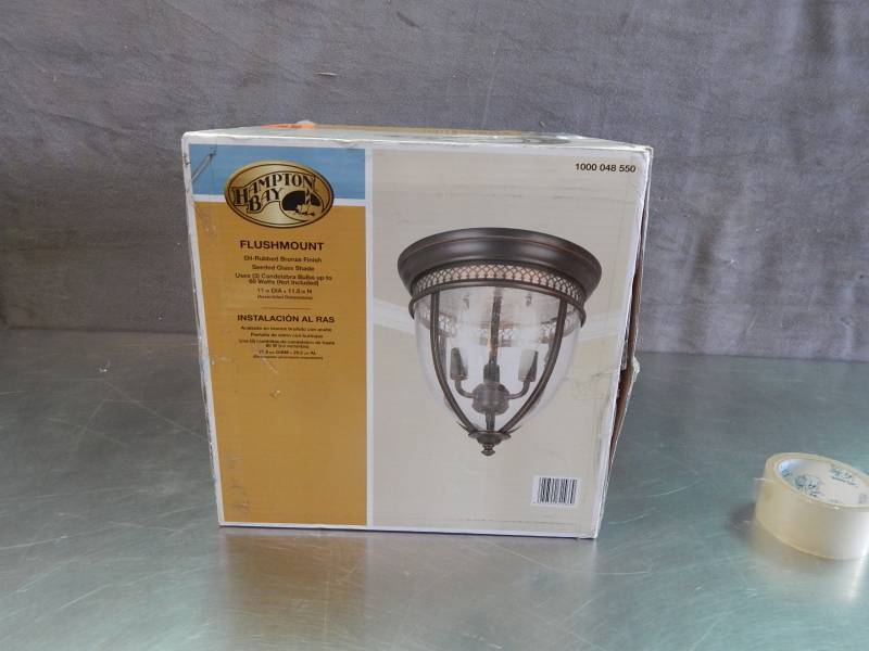 lot 2406 image: Hampton Bay Flushmount Light Fixture